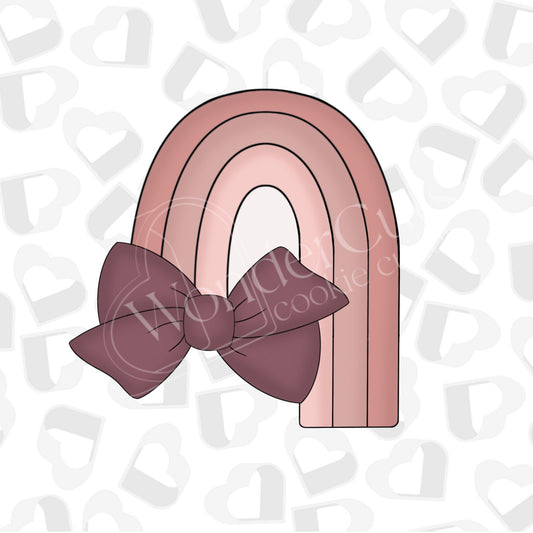 Long Rainbow with Bow Cookie Cutter