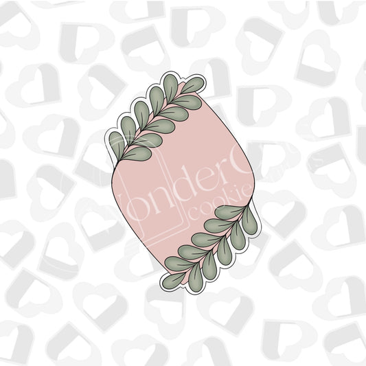 Greenery Rounded Diamond Cookie Cutter