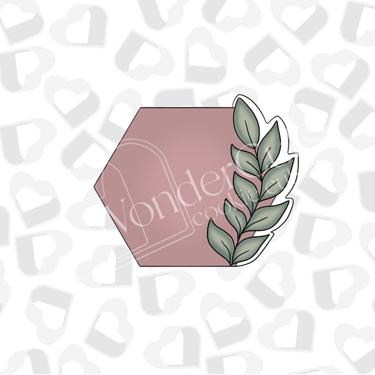 Greenery Hexagon- Cookie Cutter