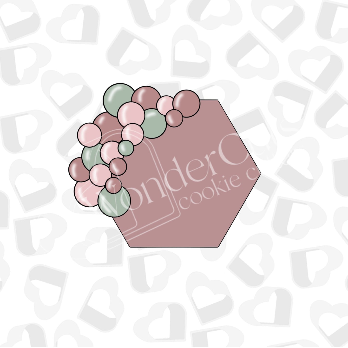 Balloon Hexagon- Cookie Cutter