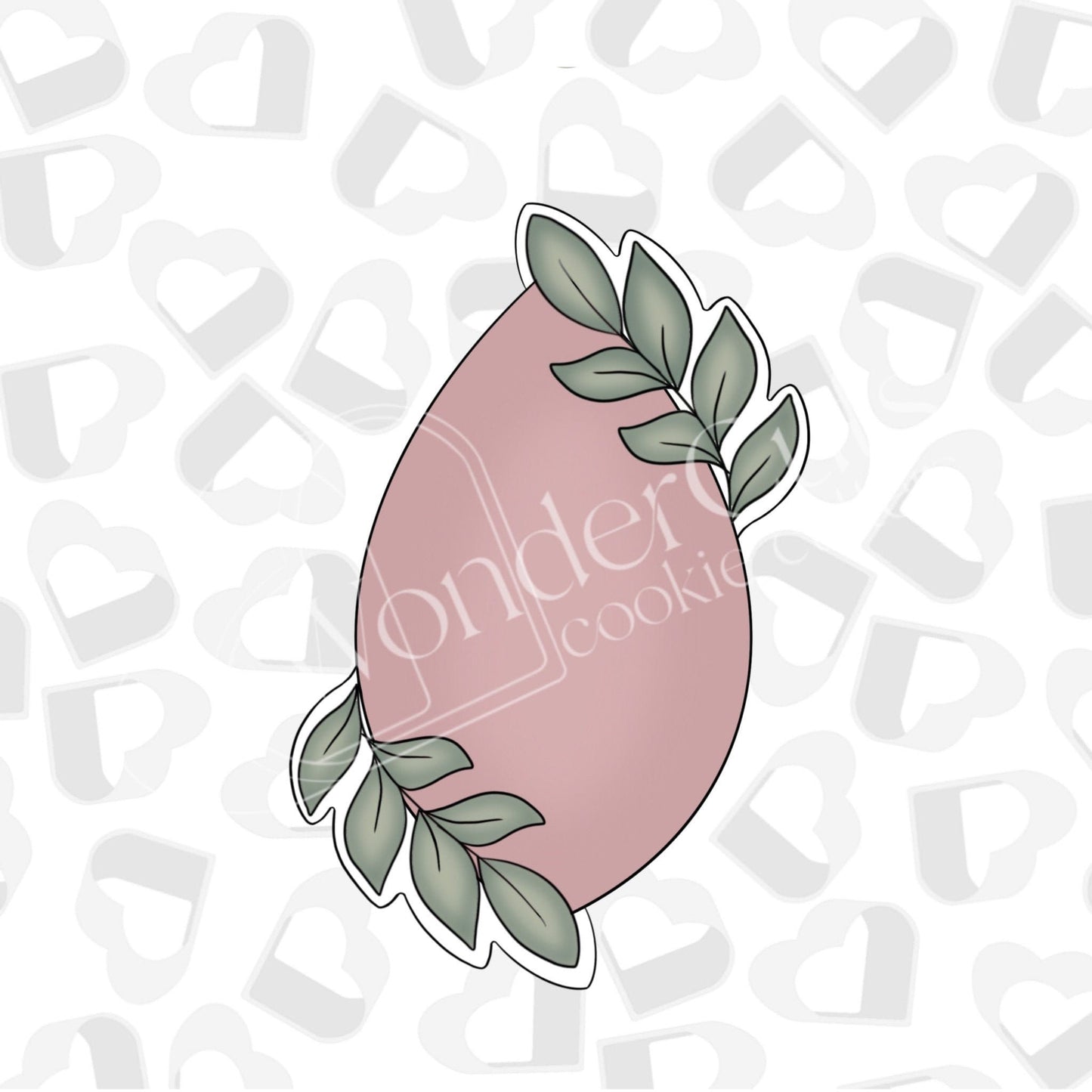 Greenery Mod Teardrop Cookie Cutter