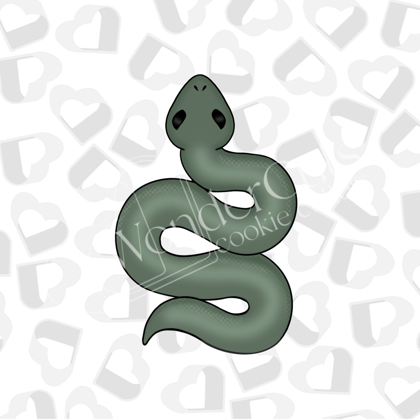 Snake without Cutouts Cookie Cutter