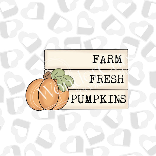 Stacked Books with Pumpkin Cookie Cutter