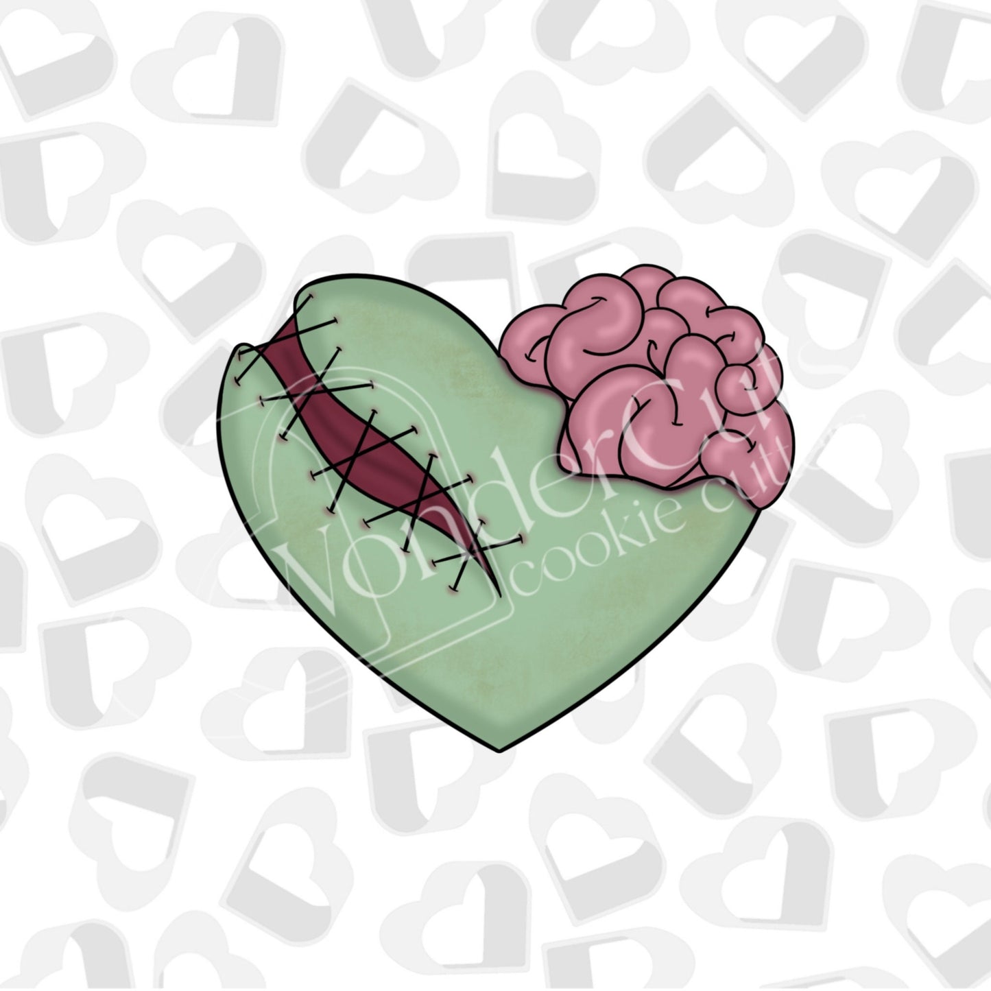 Zombie Heart Cookie Cutter