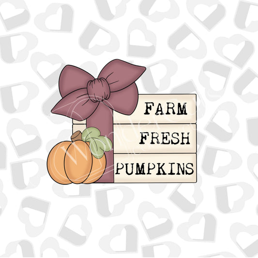 Stacked Books with Bow & Pumpkin Cookie Cutter