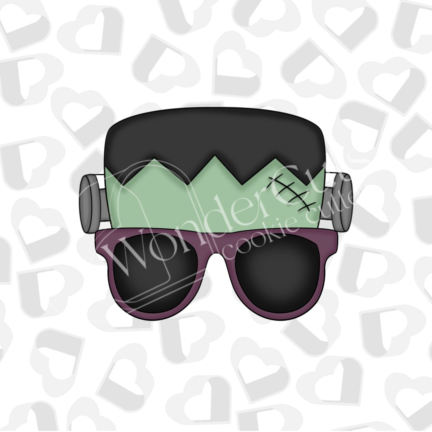 Frankenstein Head with Sunglasses Cookie Cutter