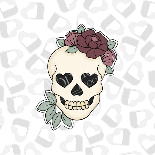 Floral Skull Cookie Cutter