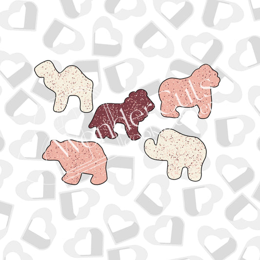 Frosted Animal Cookie- Mini Set of 5 cookie cutter