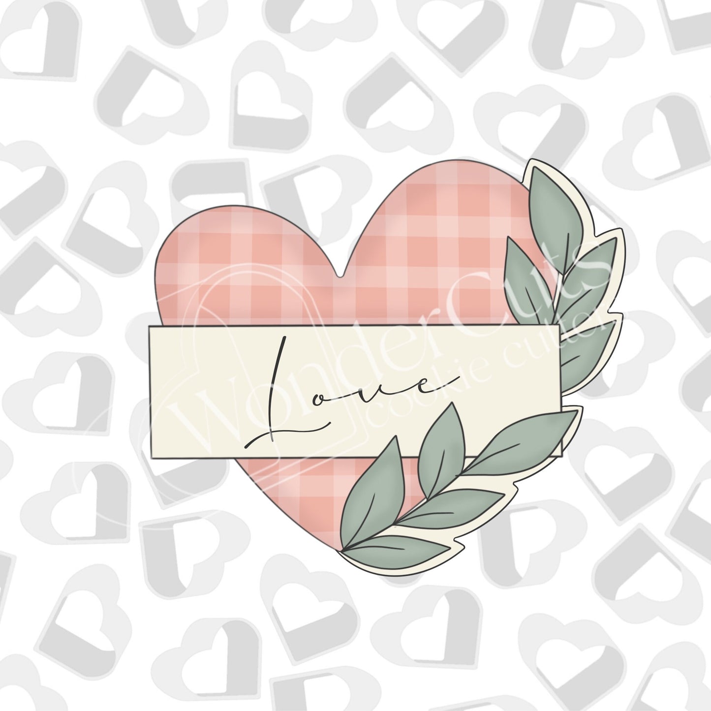 Greenery Wonky Heart Plaque