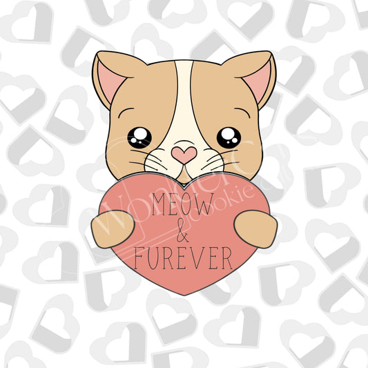 Kitty Holding Heart- Set of 2 Cookie Cutter