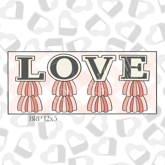 Tassel LOVE Balloon- Set of 4 Cookie Cutter