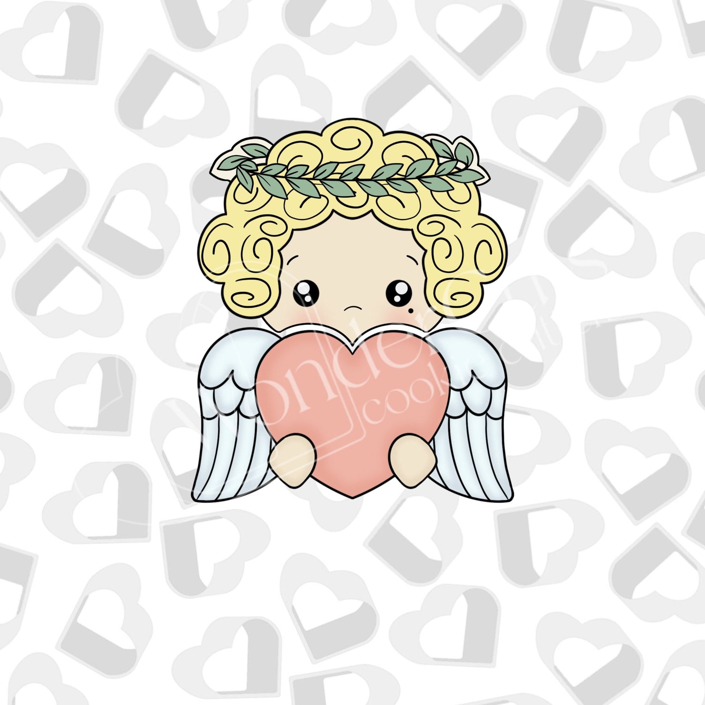 Cupid Holding Heart- Set of 2 Cookie Cutter