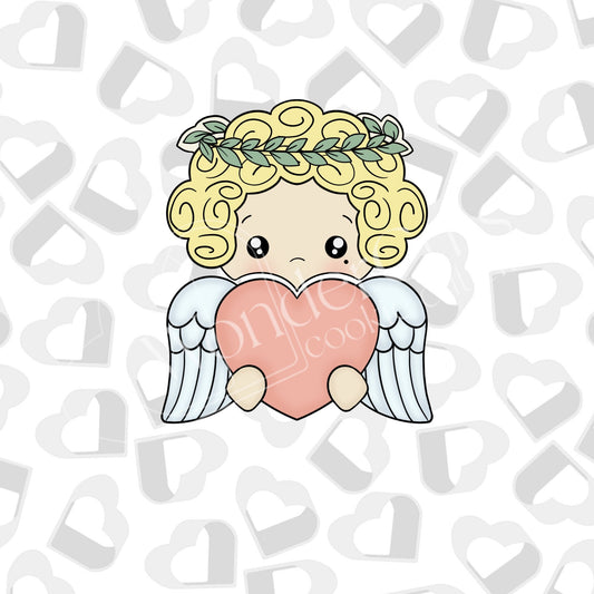 Cupid Holding Heart- Set of 2 Cookie Cutter