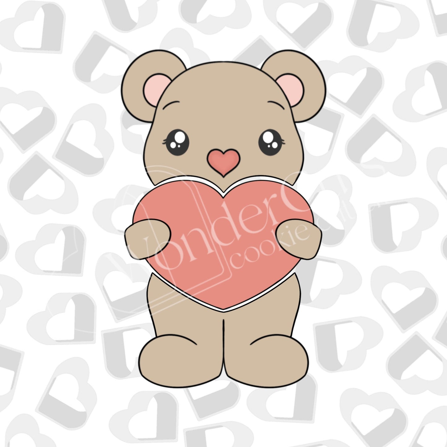 Valentine Boy Bear-Set of 3 Cookie Cutter