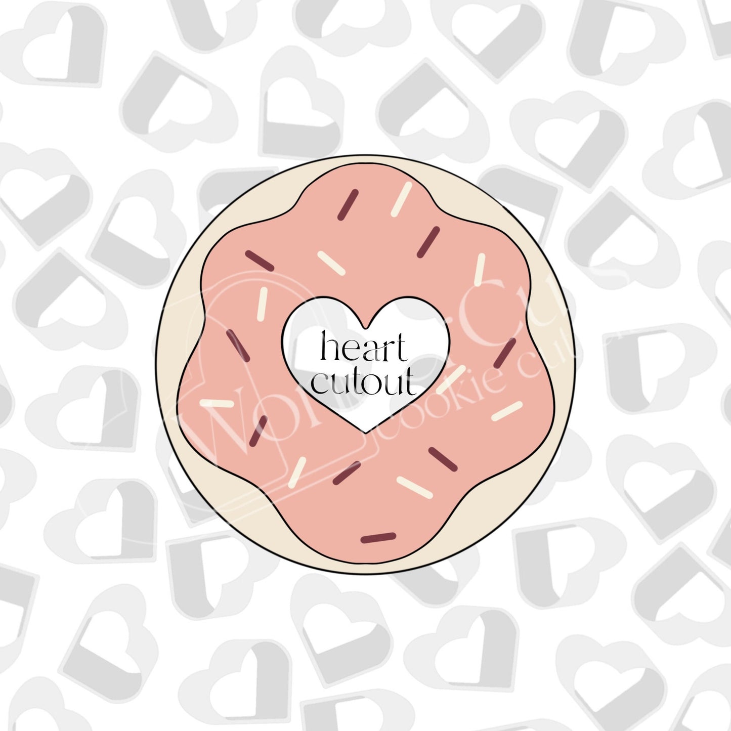 Donut with Heart Cutout-Cookie Cutter