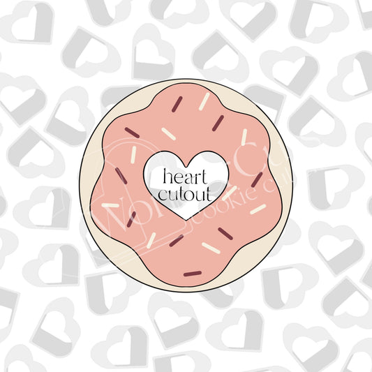 Donut with Heart Cutout-Cookie Cutter