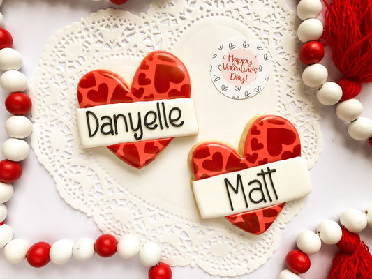 Wonky Heart- Name Plaque -Cookie Cutter