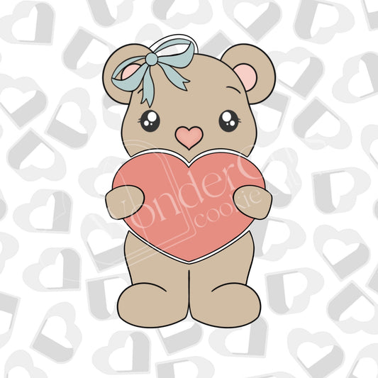 Girl Bear- Set of 3 Cookie Cutter