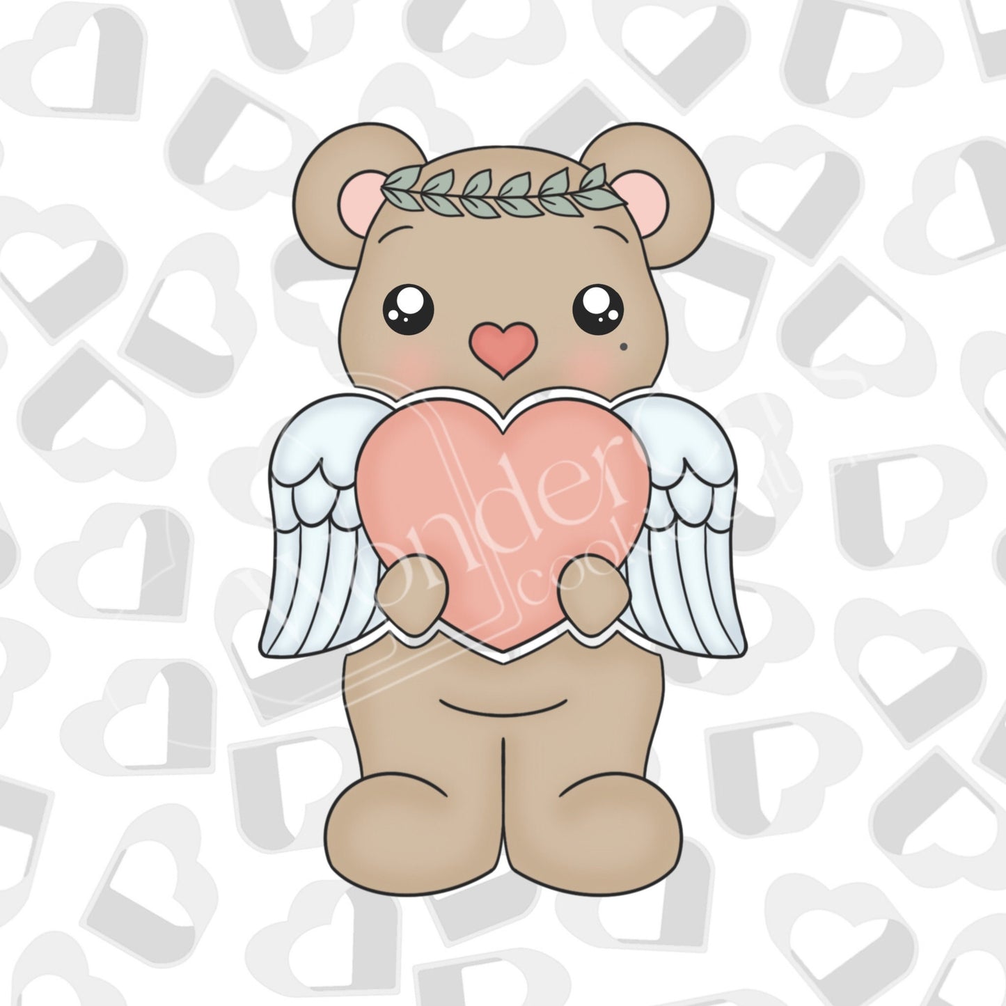 Valentine Cupid Bear -Set of 3 Cookie Cutter