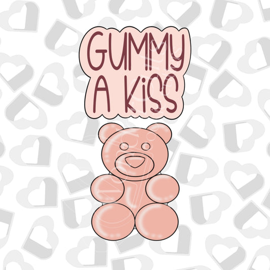 Gummy a Kiss- Set of 2 Cookie Cutter