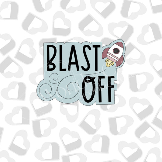 Blast Off Plaque Cookie Cutter