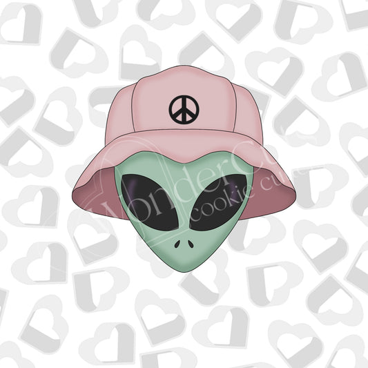Alien in Bucket Hat Cookie Cutter