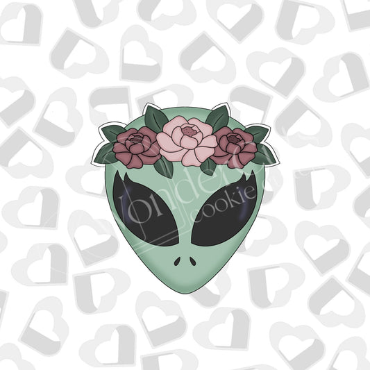 Floral Alien Cookie Cutter