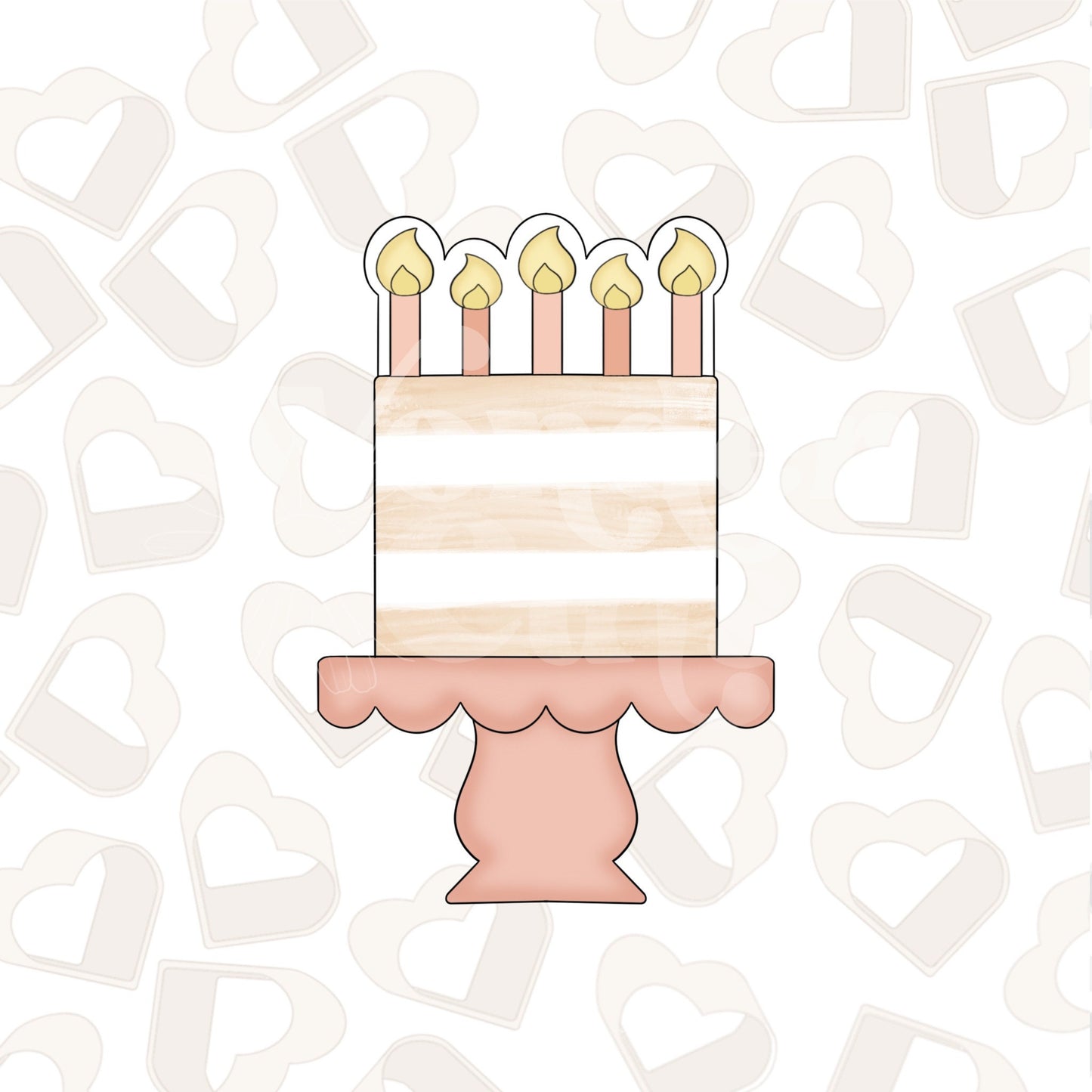 Birthday Cake with Candles Cookie Cutter