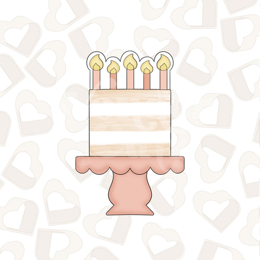 Birthday Cake with Candles Cookie Cutter
