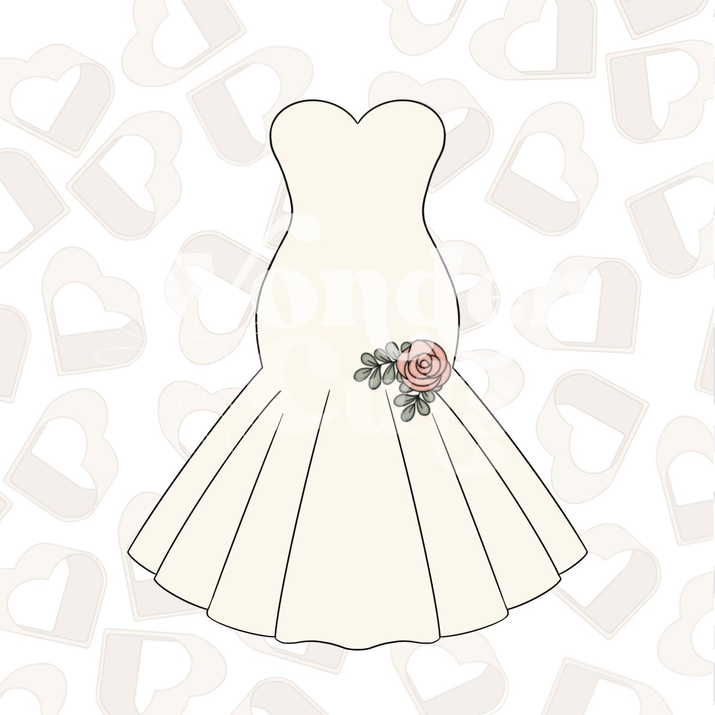 Wedding Dress Cookie Cutter