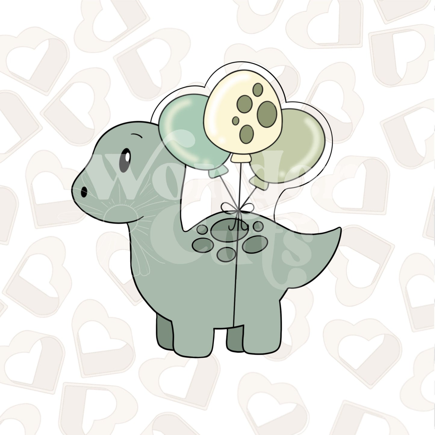 Balloon Brachiosaurus Dinosaur-Cookie Cutter
