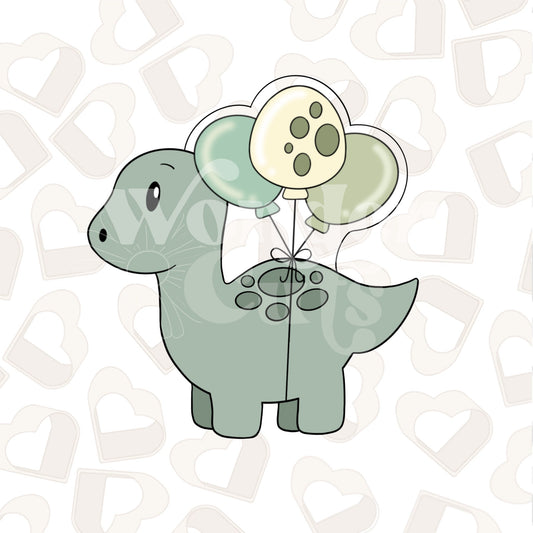 Balloon Brachiosaurus Dinosaur-Cookie Cutter
