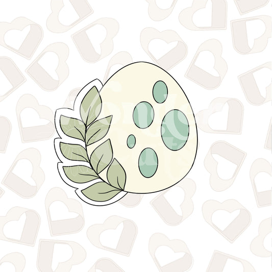 Greenery Dinosaur Egg Cookie Cutter