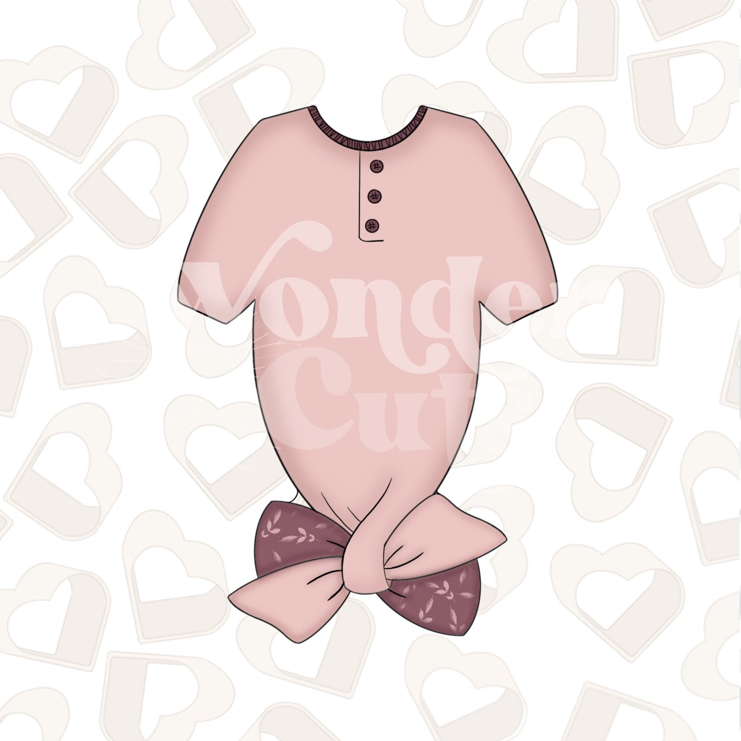 Tied Baby Onesie Cookie Cutter
