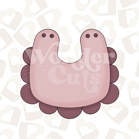 Squared Ruffle Bib Cookie Cutter