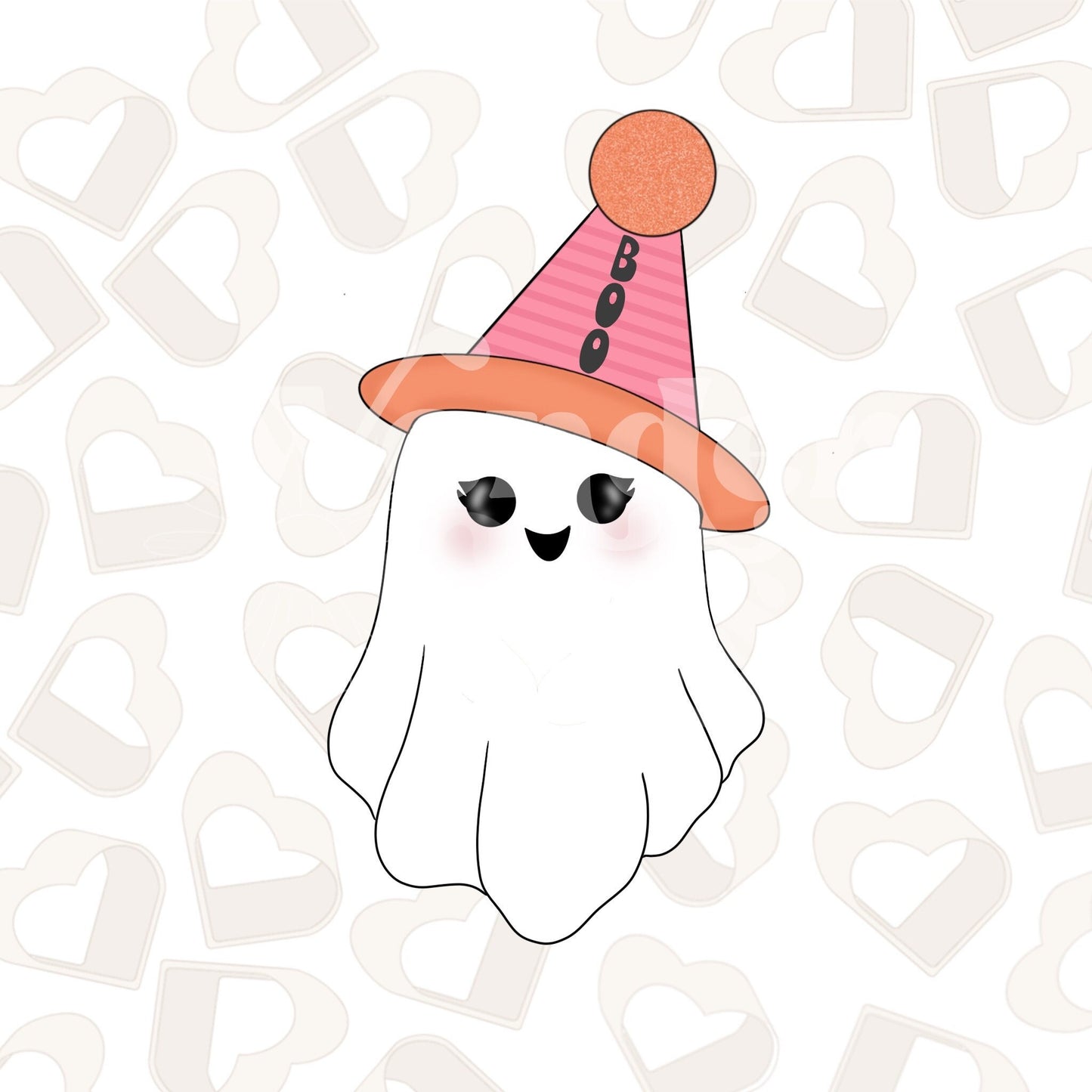 Ghost in Hat Cookie Cutter