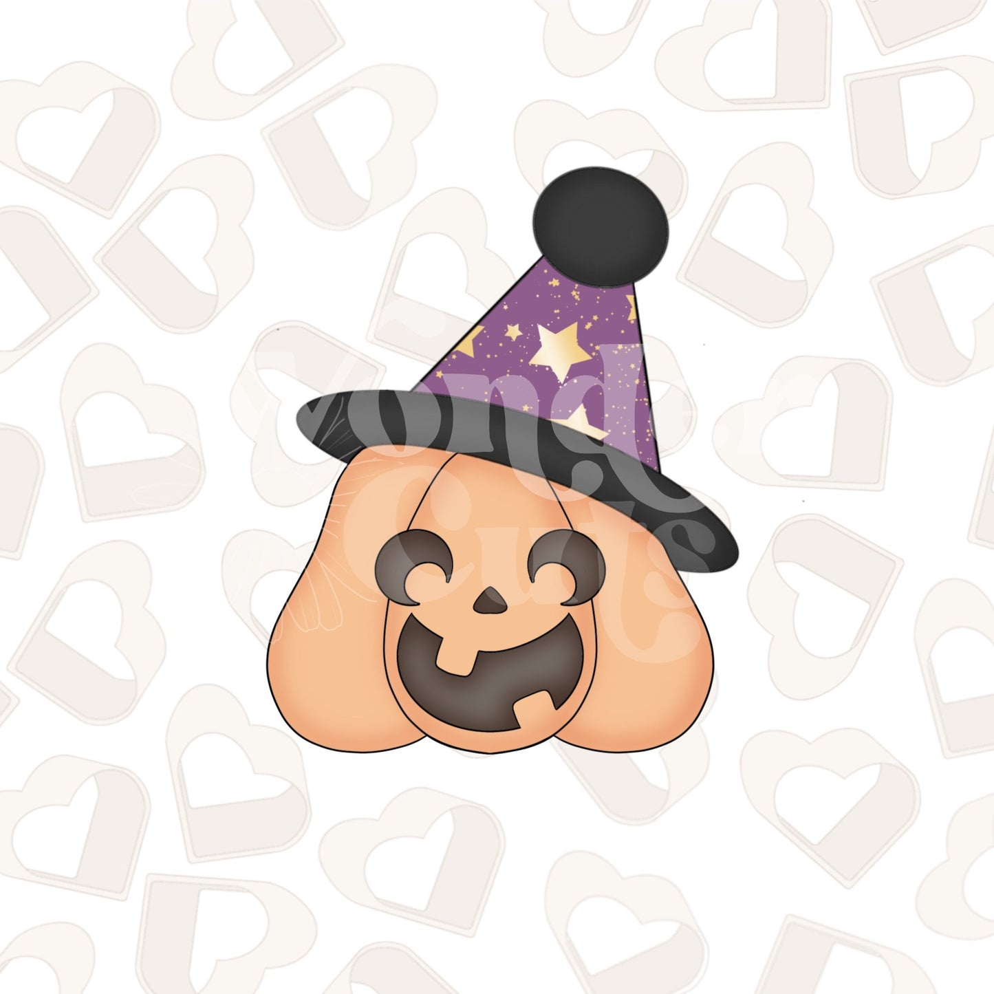 Pumpkin Wearing Hat Cookie Cutter