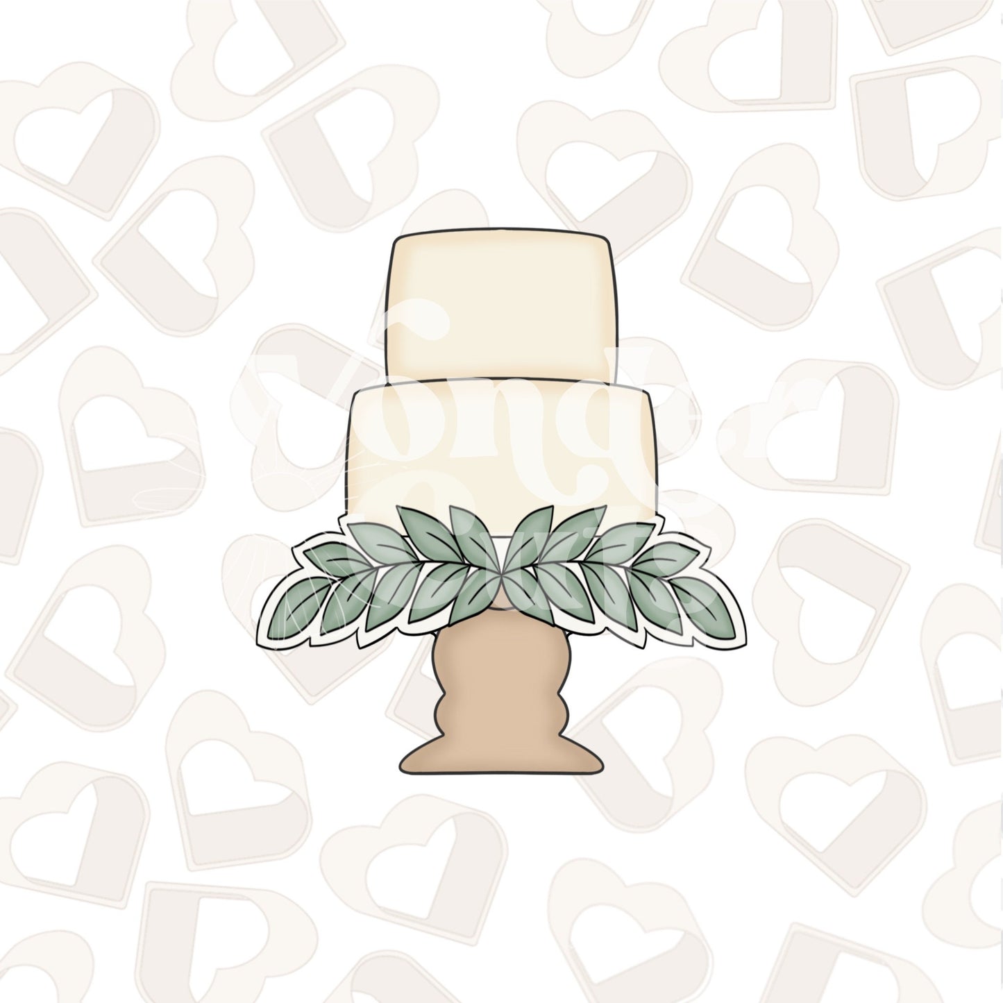 Greenery Tiered Cake Cookie Cutter