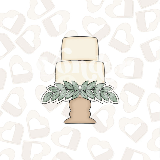 Greenery Tiered Cake Cookie Cutter