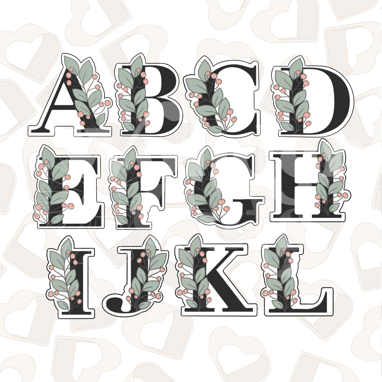 Green & Berry Letter Cookie Cutter