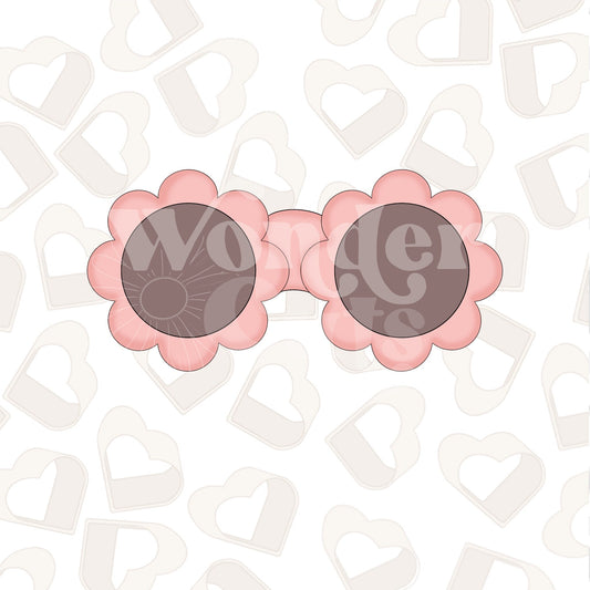 Flower Sunglasses Cookie Cutter