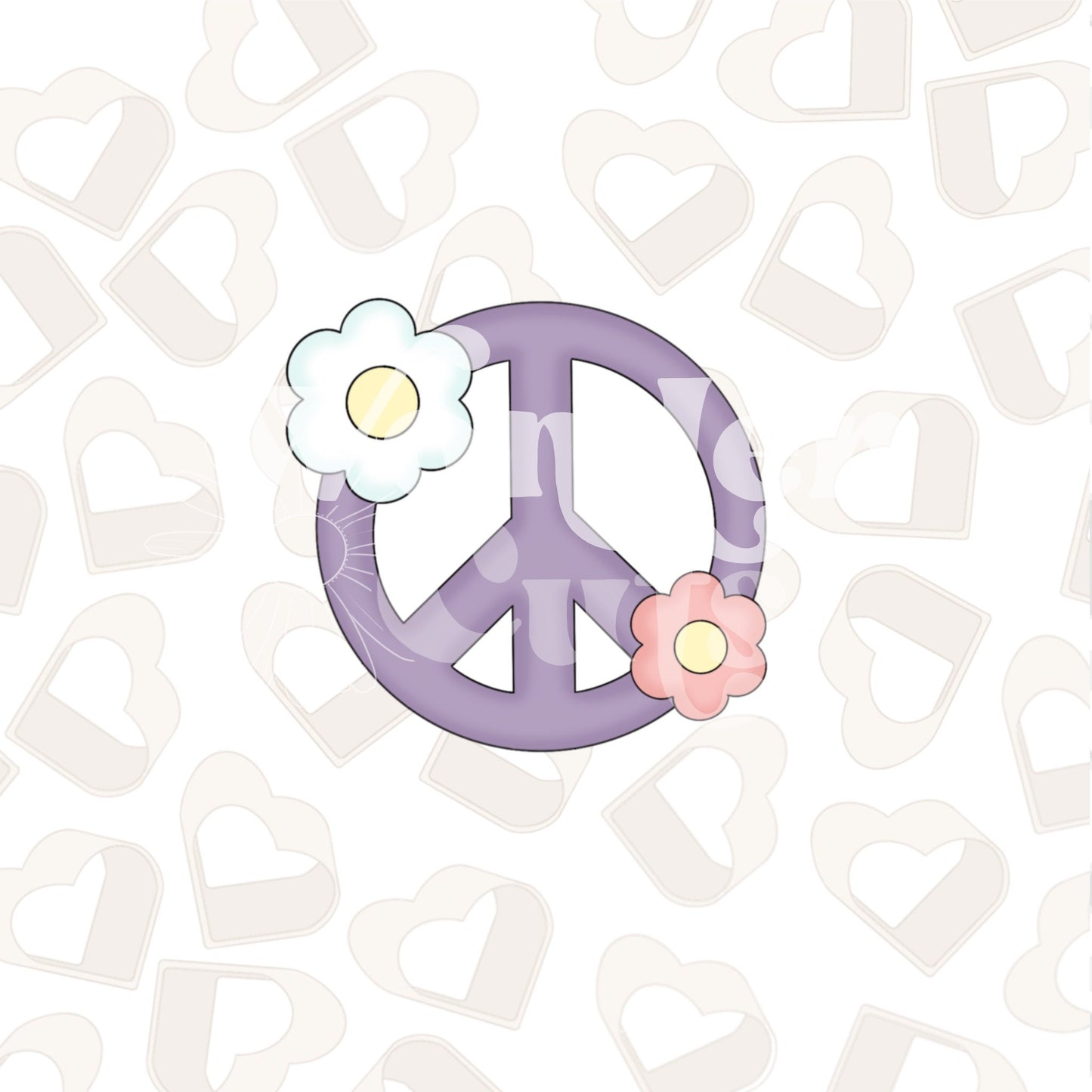 Flora Peace Sign Cookie Cutter