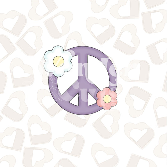 Flora Peace Sign Cookie Cutter