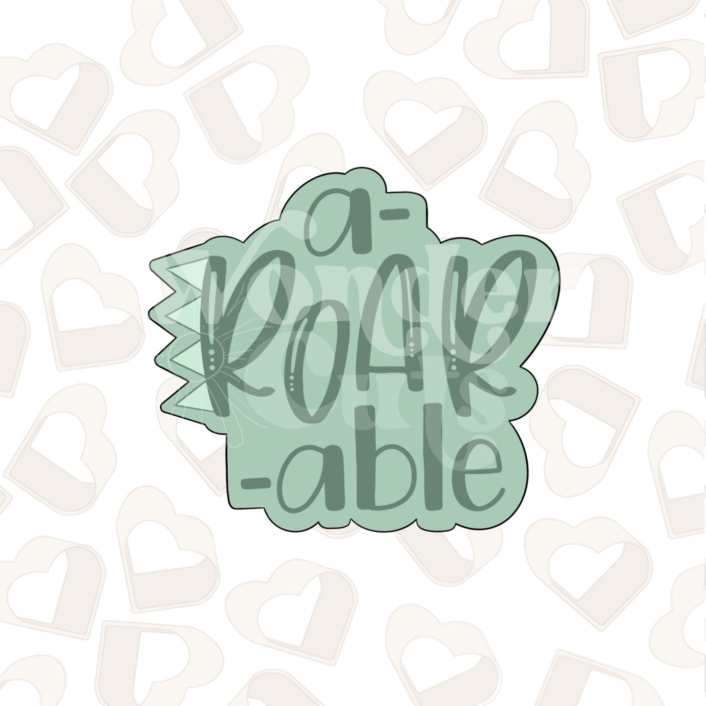 A-Roar-Able Plaque Cookie Cutter