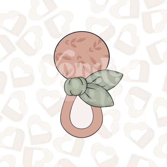 Tied Baby Rattle Cookie Cutter