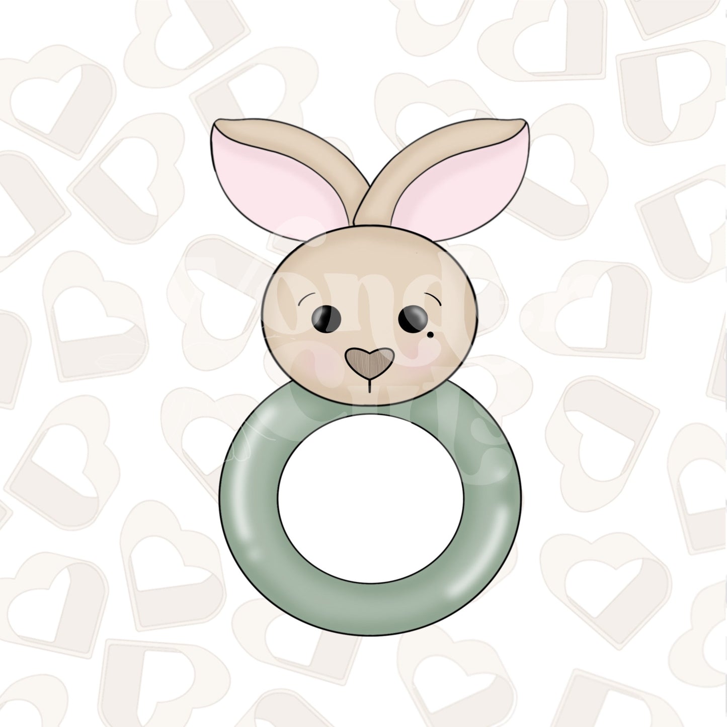 Bunny Baby Rattle Cookie Cutter