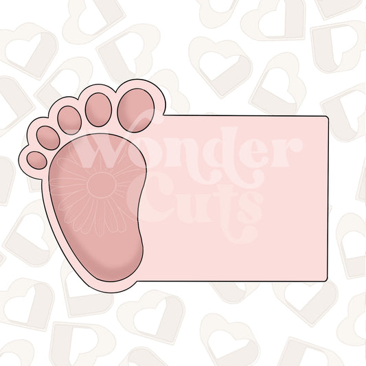 Baby Foot Plaque Cookie Cutter