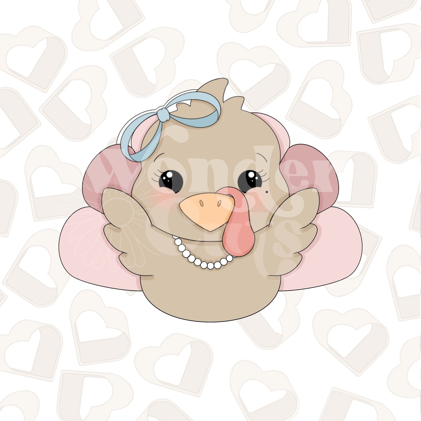 Girly Happy Turkey Cookie Cutter