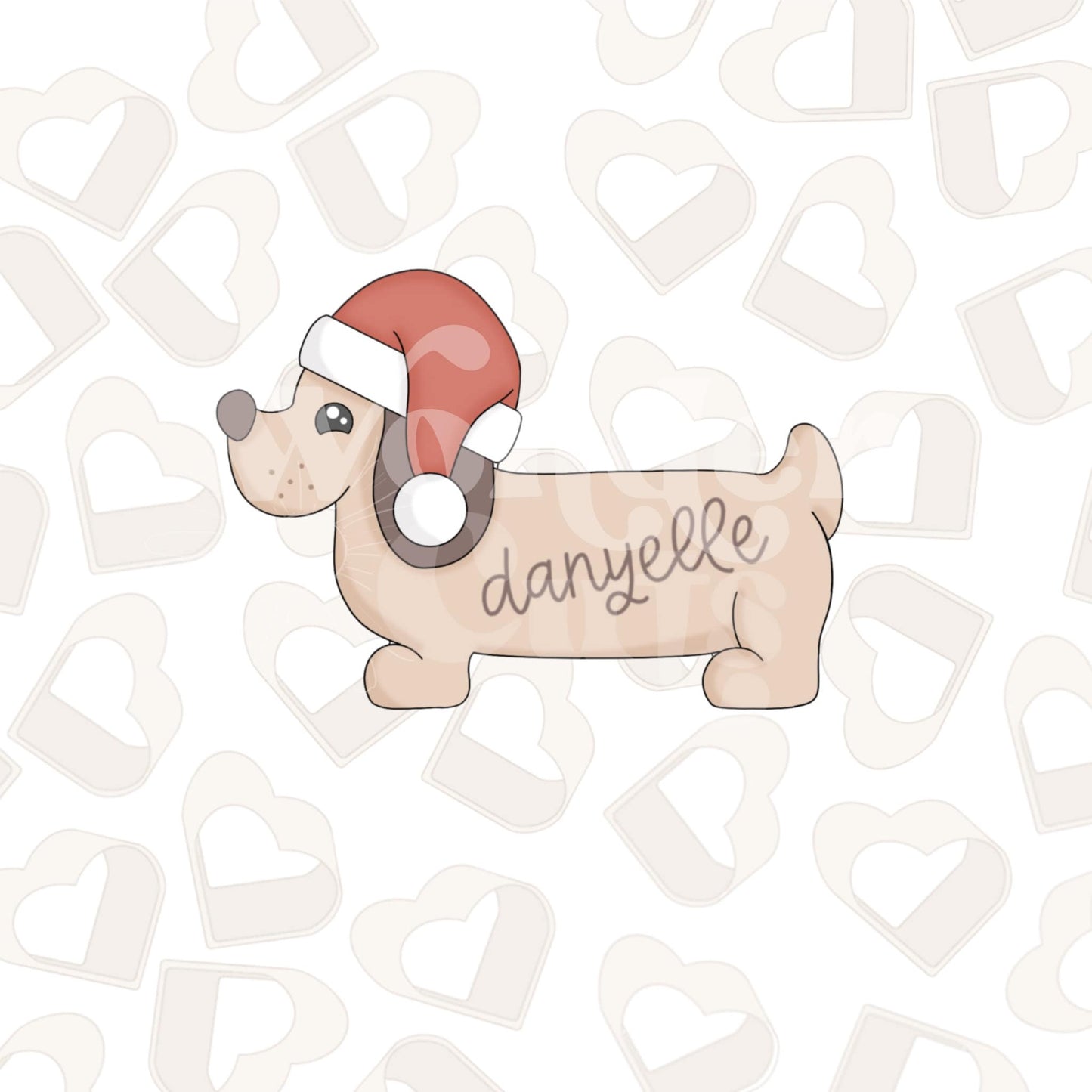 Christmas Dachshund Cookie Cutter