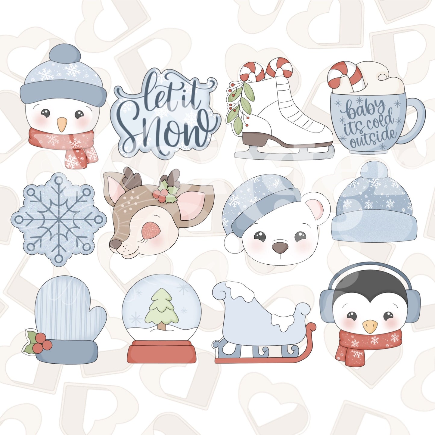 Let It Snow Advent Calendar Cookie Cutter